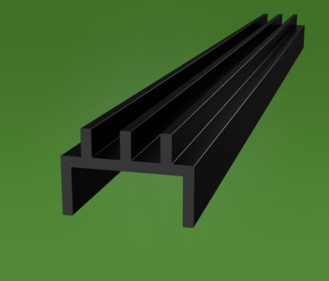 Black Vivarium Channel Base Black Vivarium Channel Base