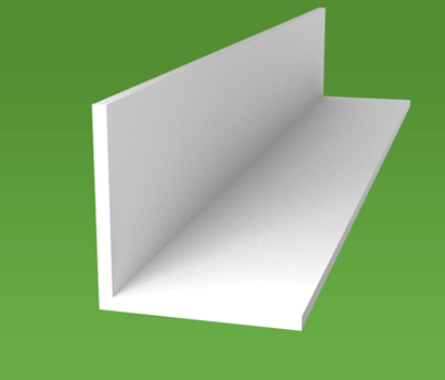 White Plastic Angle Trim White Plastic Angle Trim