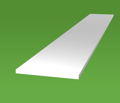 White Flat Bar Strips Rigid