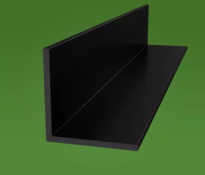 Black plastic angle trim
